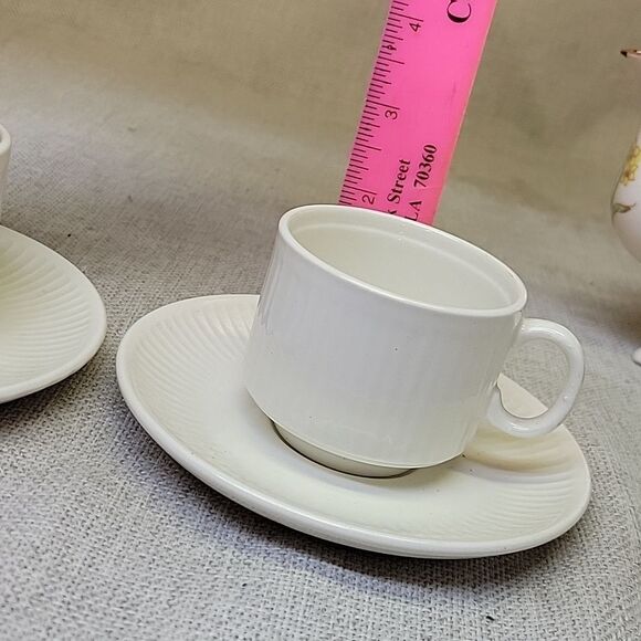 Beautiful Vintage Fred Roberts Company Floral Porcelain Teapot.Cups+ Saucers - Picture 11 of 14